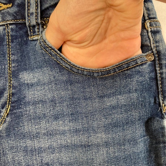 Velvet Heart Denim Womens Sz 26 Elsie Distressed Midrise Skinny Stretchy Ankle - Picture 7 of 14